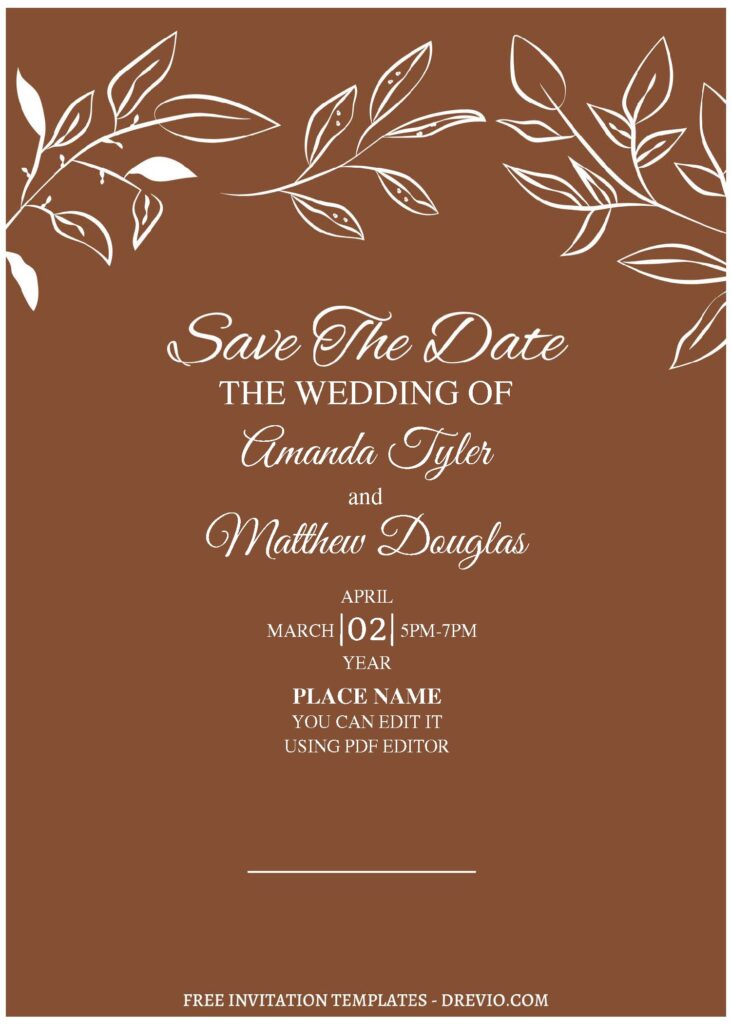 Invitation Template of (Free Editable PDF) Simply Elegant Wedding Invitation Templates 3