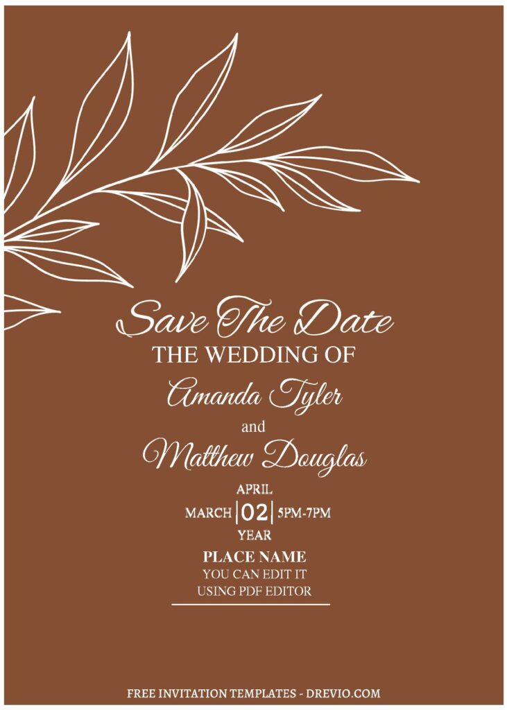 Invitation Template of (Free Editable PDF) Simply Elegant Wedding Invitation Templates 2