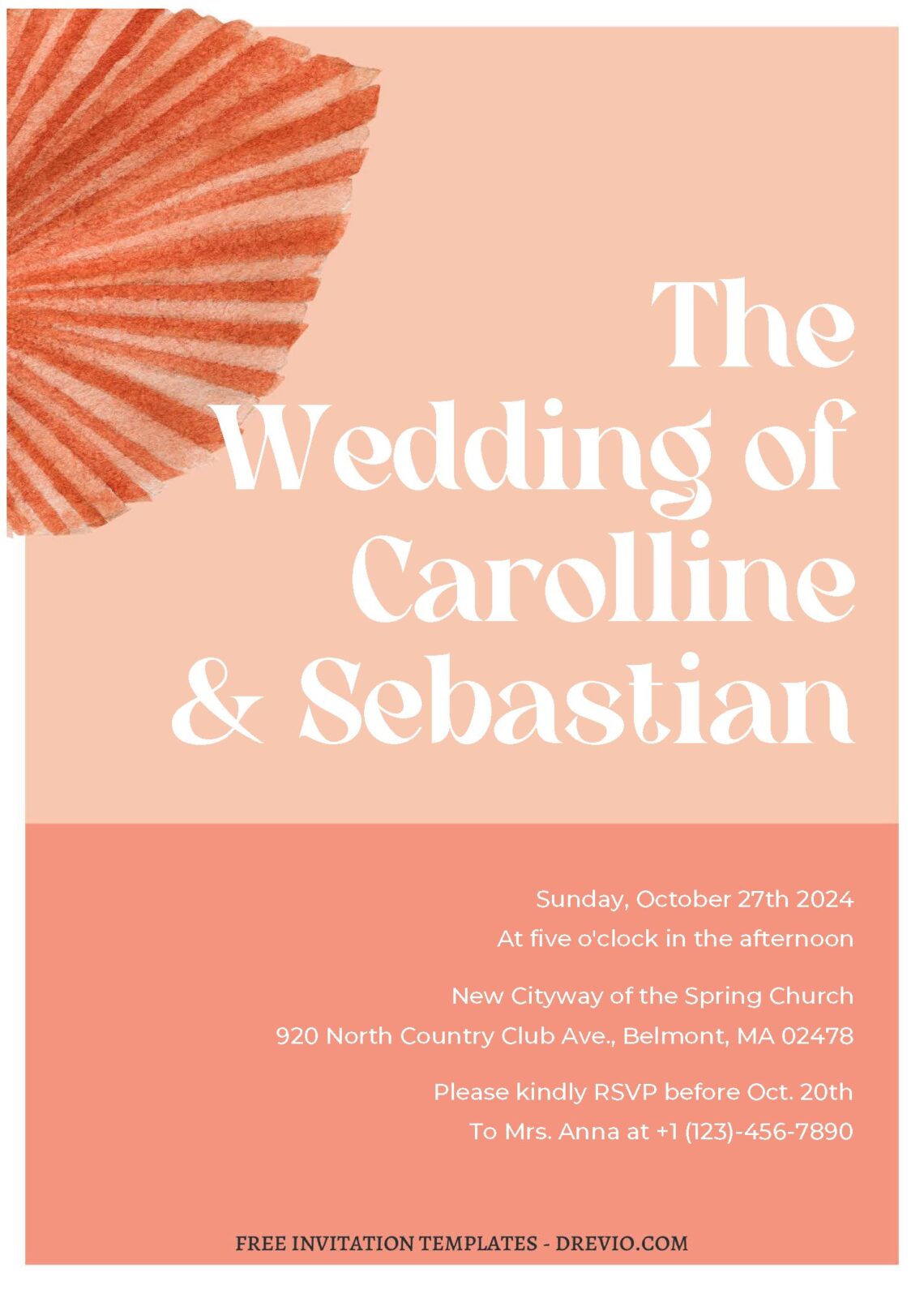 (Free Editable PDF) Dreamy Modern Boho Wedding Invitation Templates with dried foliage
