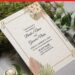 (Free Editable PDF) Simple Vintage Floral Wedding Invitation Templates with Boho Pampas Grass