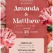 (Free Editable PDF) Delicate Spring Romantic Wedding Invitation Templates with enchanting pink rose background