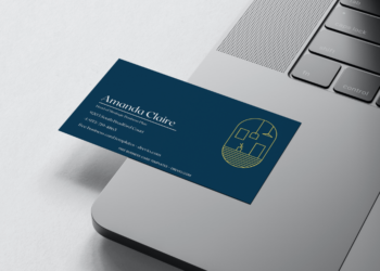 Architect & Interior Design Business Card Templates - Editable Canva Templates with two-side design