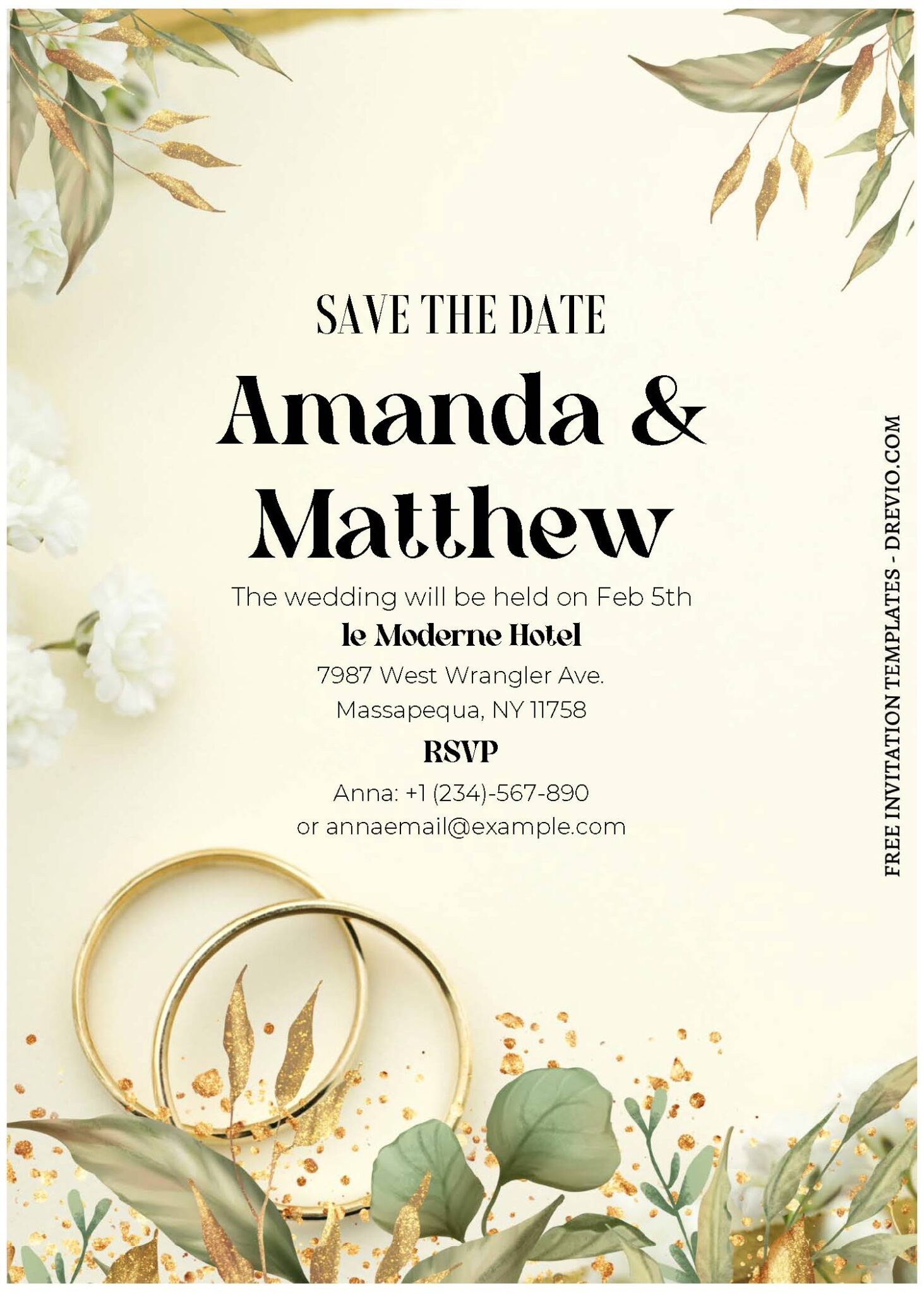 (Free Editable PDF) Modern Vows Wedding Invitation Templates | Download ...