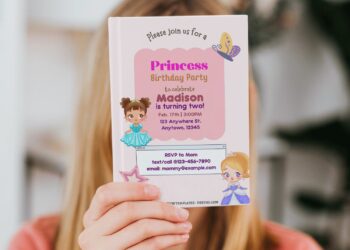 (Free Editable PDF) Magical Princess Girl Birthday Invitation Templates