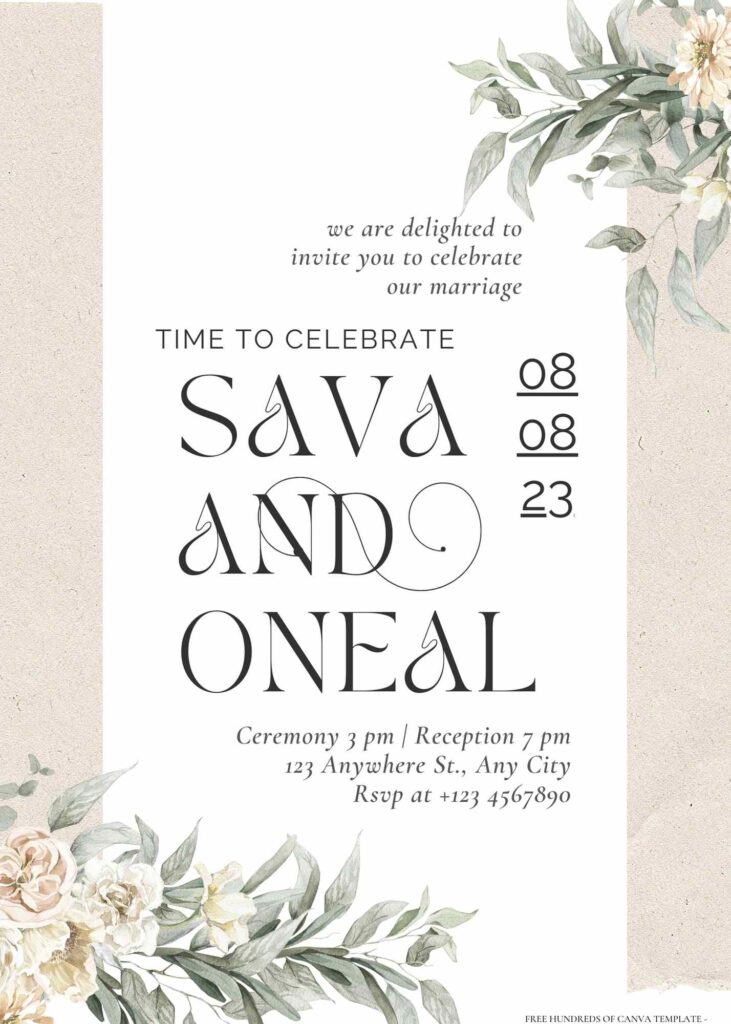 Free Editable Vintage Ripped Memo Paper Wedding Invitation