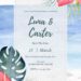Free Editable Tropical Pink Floral Wedding Invitation