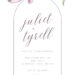 Free Editable Watercolor Violet Peony Pink Wedding Invitation