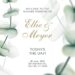 Free Editable Watercolor Eucalyptus Blurry Wedding Invitation
