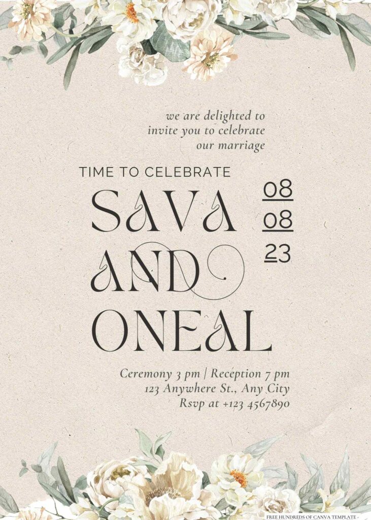 Free Editable Vintage Ripped Memo Paper Wedding Invitation