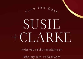 Free Editable Wave Burgundy Luxury Wedding Invitation