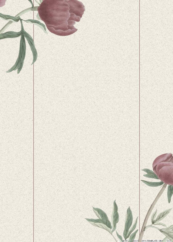 Invitation Template of 20+ Vintage Pastel Pink Floral Canva Wedding Invitation Templates 8