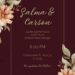 Invitation Template of 22+ Burgundy Vintage Autumn Flower Canva Wedding Invitation Templates 17