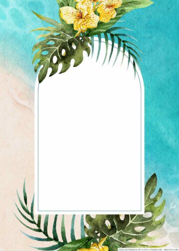 16+ Tropical Floral Composition Canva Wedding Invitation Templates ...