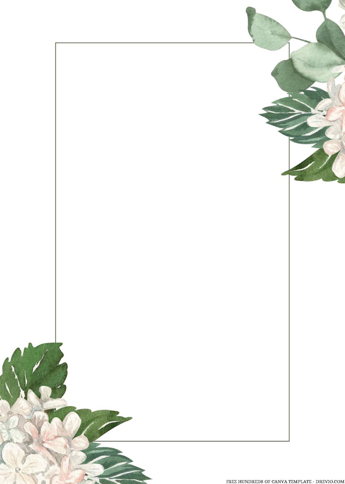 16+ Watercolor Bouquet Hydrangea Canva Wedding Invitation Templates ...