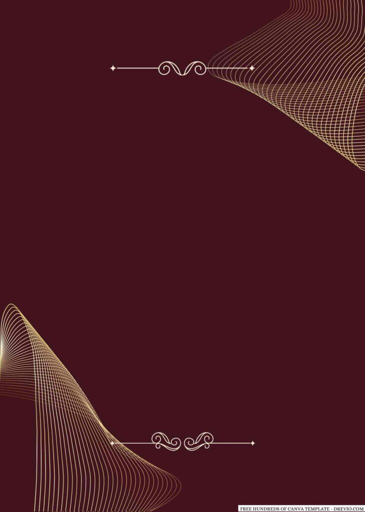 Invitation Template of 20+ Burgundy Blend Spirograph Canva Wedding Invitation Templates 2