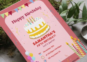 (Free Editable PDF) Colorful Pastel Kids Birthday Invitation Templates