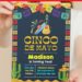 (Free Editable PDF) Colorful Fiesta Cinco De Mayo Birthday Invitation Templates