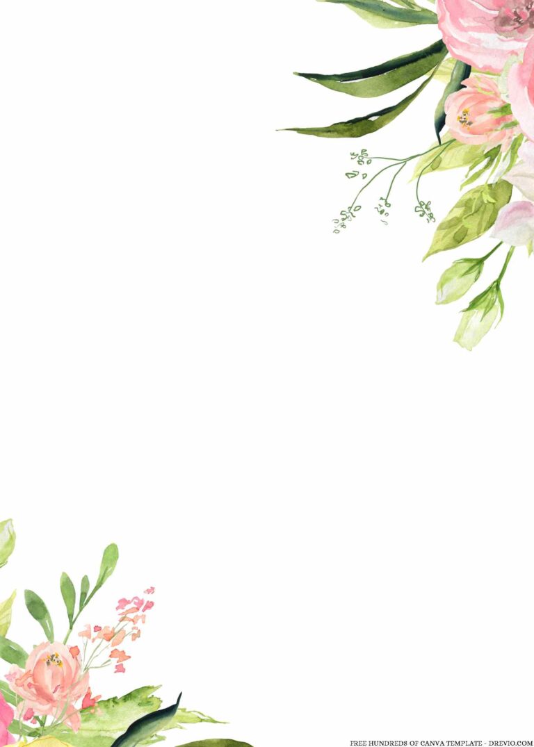 16+ Spring Watercolor Floral Canva Wedding Invitation Templates ...