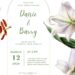 Free Editable Watercolor Lily Flower Wedding Invitation
