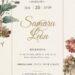 Drawing Vintage Beautiful Flower Canva Wedding Invitation Templates