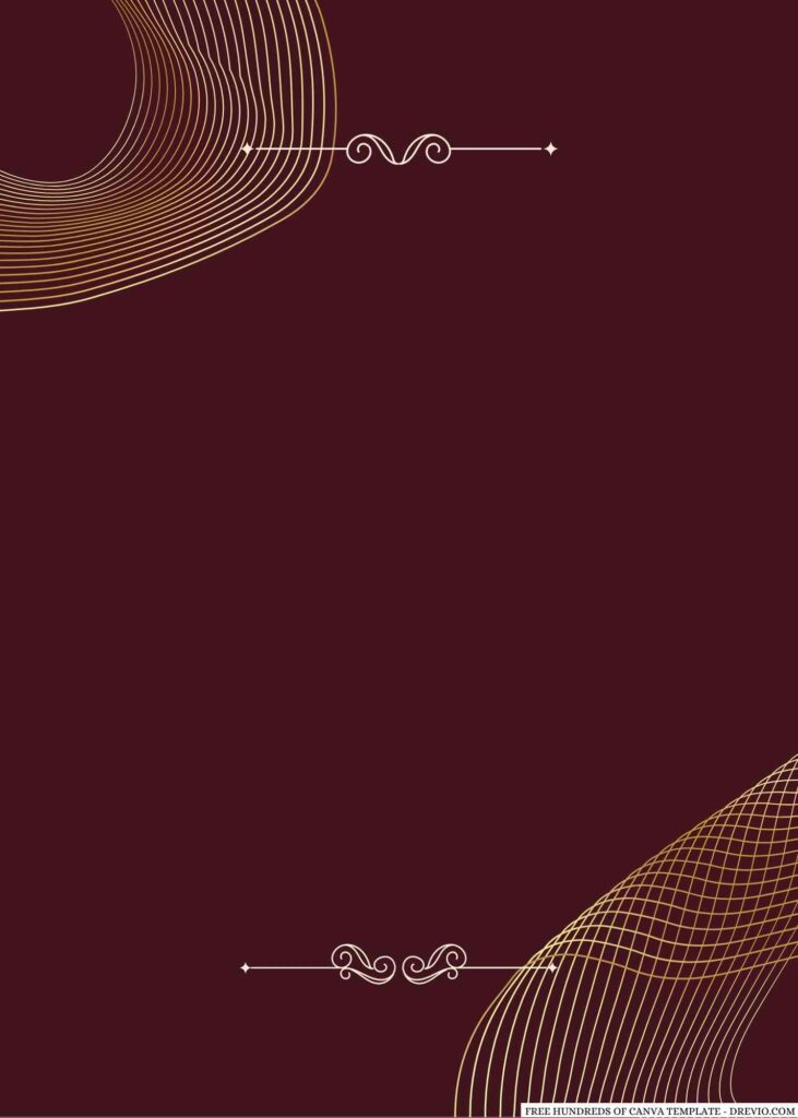 Invitation Template of 20+ Burgundy Blend Spirograph Canva Wedding Invitation Templates 4