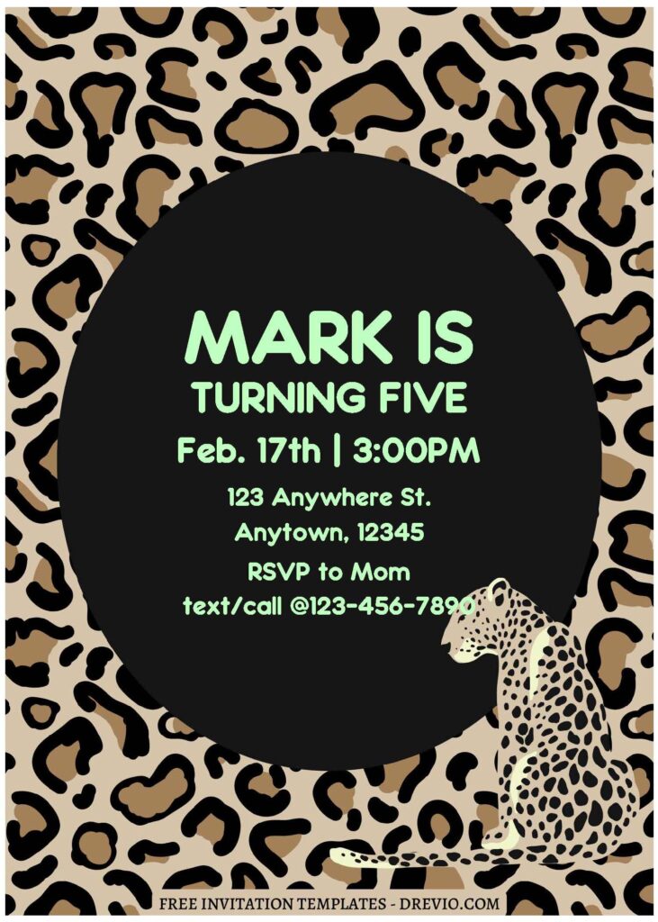 Invitation Template of (Free Editable PDF) Wild One Animal Print Birthday Invitation Templates 2