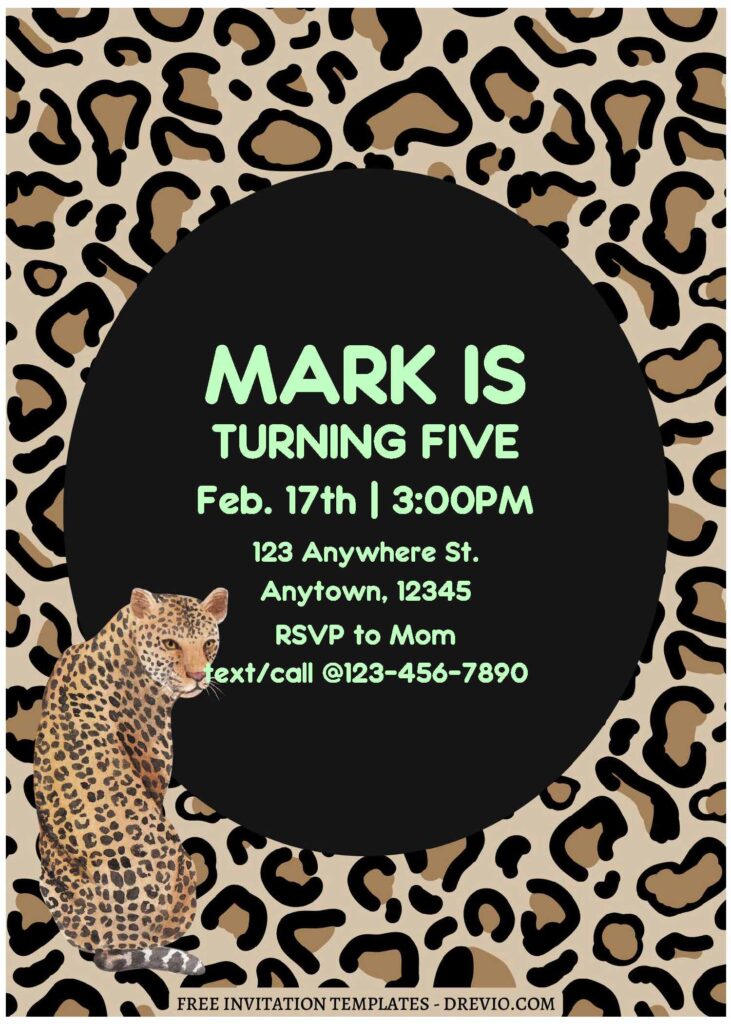 Invitation Template of (Free Editable PDF) Wild One Animal Print Birthday Invitation Templates 1