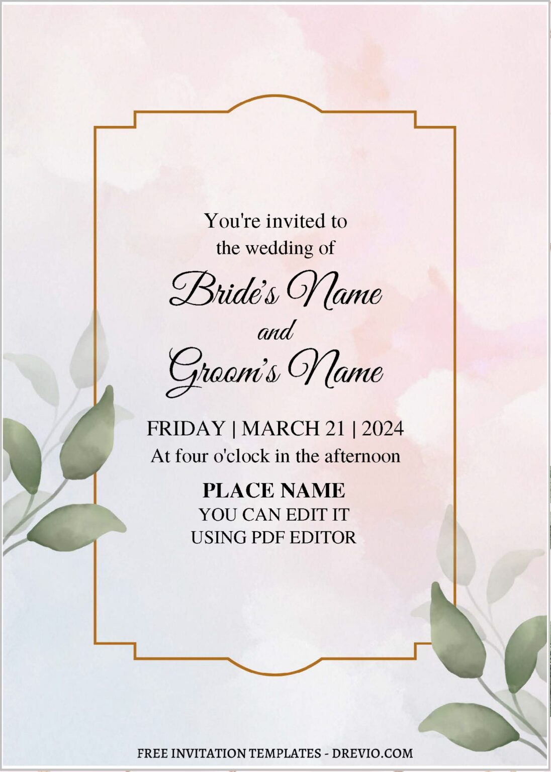 (Free Editable PDF) Colorful Spring Sunflower Wedding Invitation ...