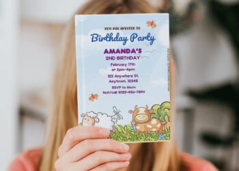 (Free Editable PDF) Adorable Nursery Farm Animal Birthday Invitation Templates