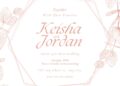 Free Editable Rose Gold Eucalyptus Leaf Wedding Invitation