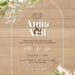 Free Editable Wood Leaves Delicate White Green Wedding Invitation