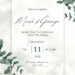 Free Editable Minimalist Greenery Leaves Botanical Wedding Invitation