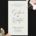 Free Editable Chalkboard Dried Floral Leaves Tropical Wedding Invitation