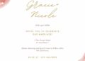 Free Editable Rose Gold Alcohol Ink Wedding Invitation