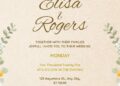 Free Editable Rustic Sunflower Watercolor Floral Wedding Invitation