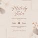 Free Editable Rustic Watercolor Dried Floral Wreath Wedding Invitation