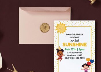 (Free Editable PDF) Little Sunshine Birthday Invitation Templates