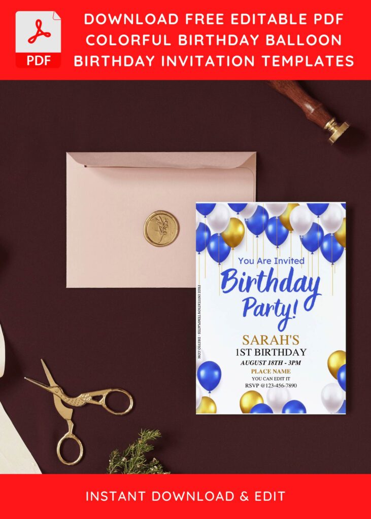 Invitation Template of (Free Editable PDF) Joyful Birthday Party Invitation Templates 5