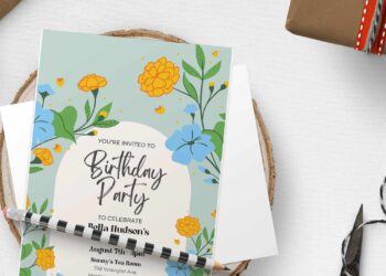 (Free Editable PDF) Chic Spanish Floral Birthday Invitation Templates