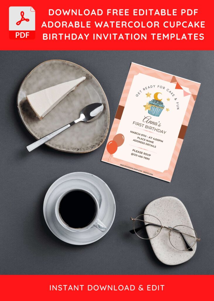 Invitation Template of (Free Editable PDF) Lovely Yummy Dessert Birthday Invitation Templates 6