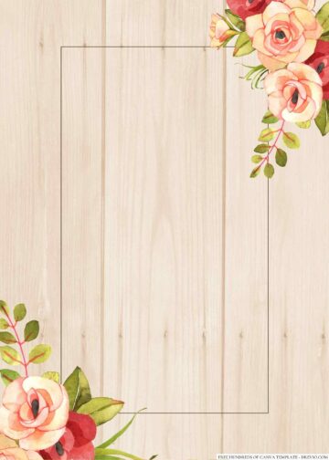 18+ Wooden Flower Bohemian Floral Canva Wedding Invitation Templates ...