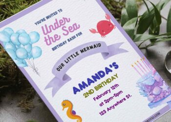 (Free Editable PDF) Colorful Under The Sea Birthday Invitation Templates
