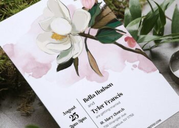 (Free Editable PDF) Picturesque Floral Wedding Invitation Templates F