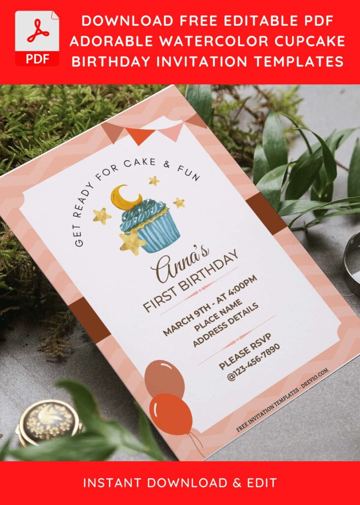 Invitation Template of (Free Editable PDF) Lovely Yummy Dessert Birthday Invitation Templates 5