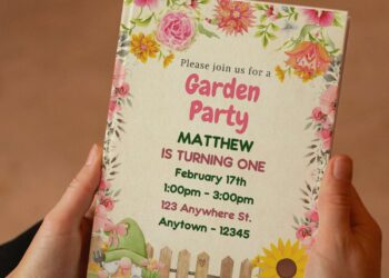 (Free Editable PDF) Fairy Tale Garden Birthday Invitation Templates E