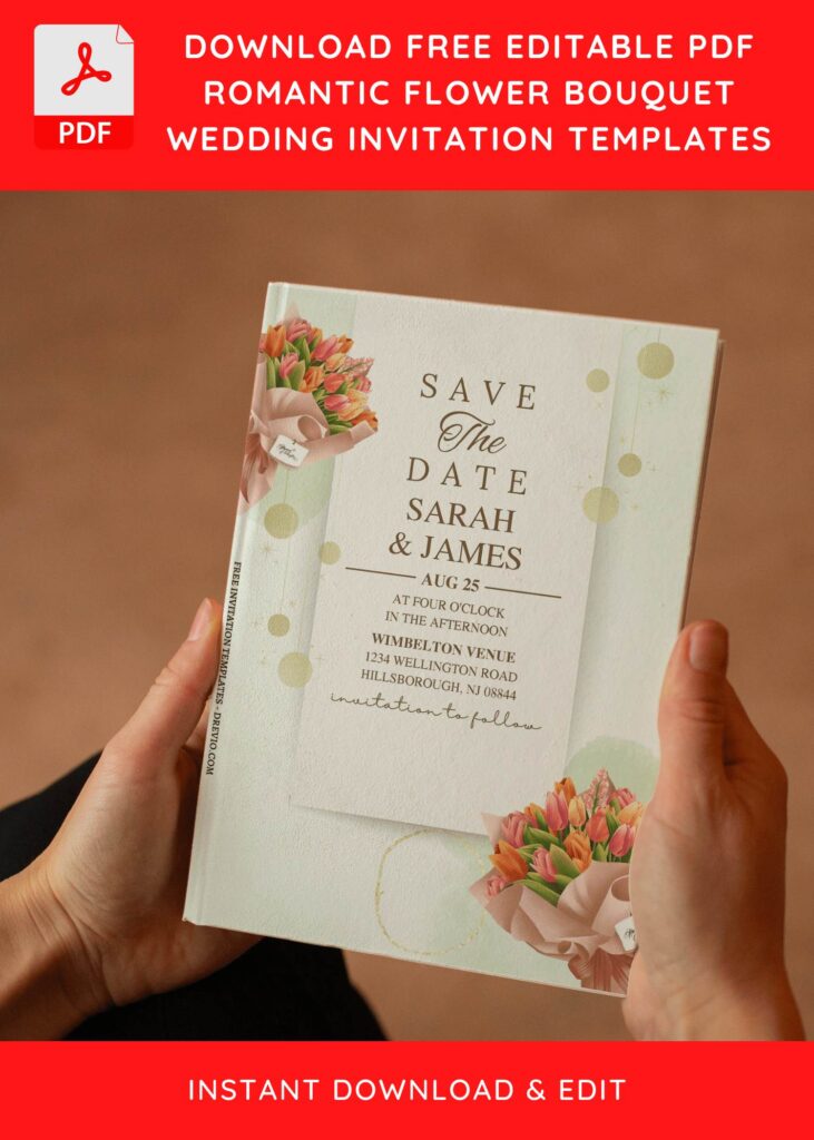 (Free Editable PDF) Delicate Autumn Wedding Invitation Templates E