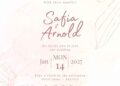 Free Editable Rose Gold Line Art Wedding Invitation