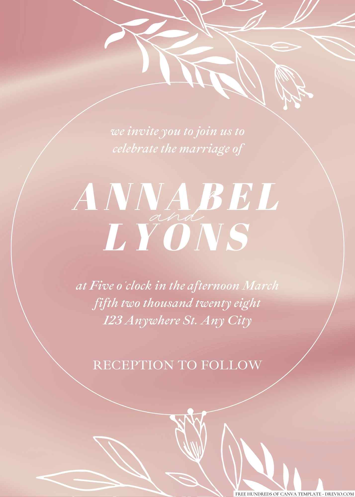 free-editable-rose-gold-line-floral-white-wedding-invitation-download