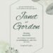 Free Editable Minimalist Greenery Exotic Leaves Wedding Invitation