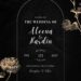 Free Editable Chalkboard Floral Illustration Drawing Line Wedding Invitation
